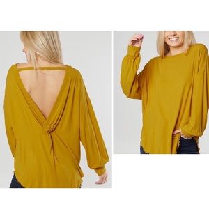 Free People Untamed Gold Shimmy Shake Top NWT